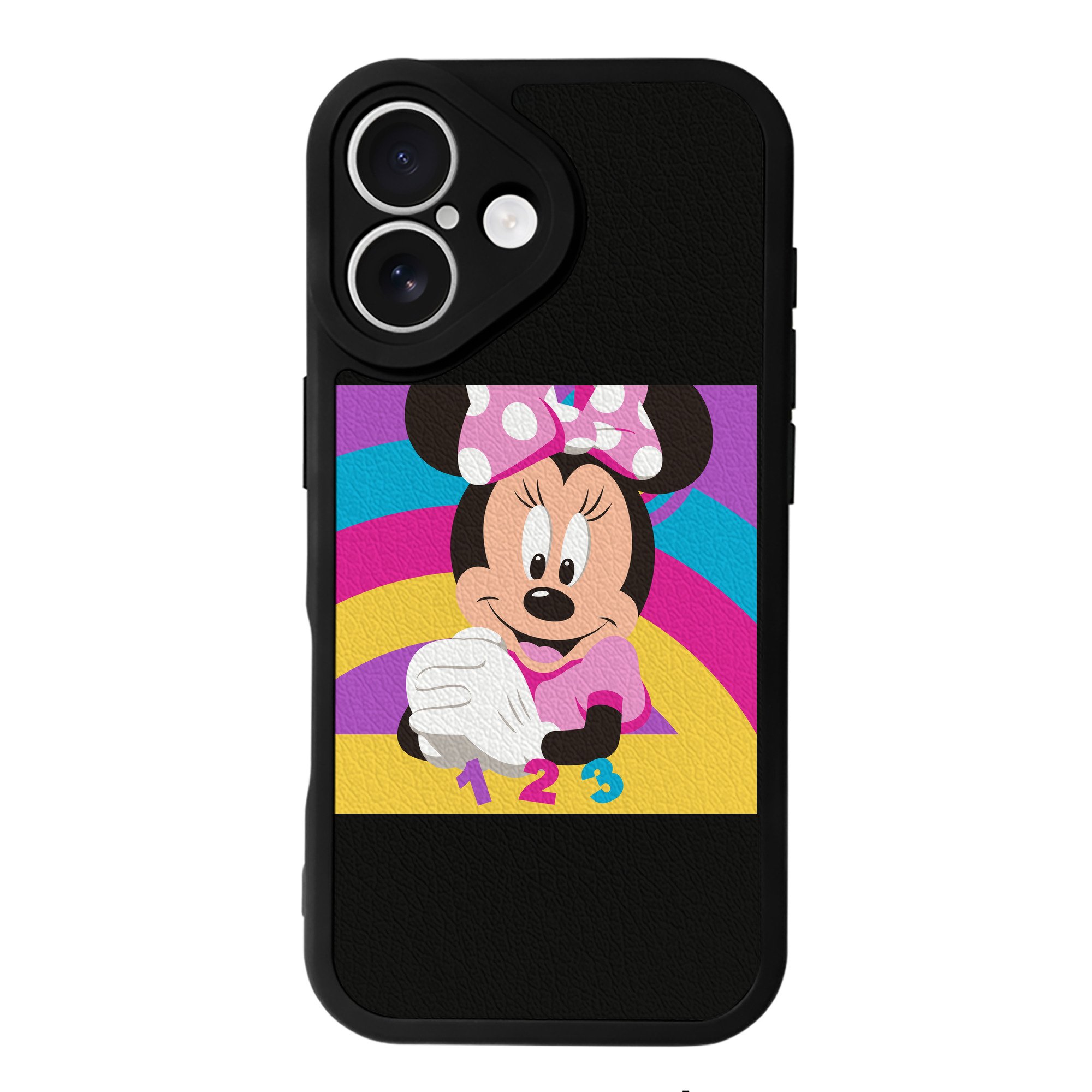 （画像用） ミッキーマウス Mickey Mouse 【iPhone 16シリーズ対応】シリコンスマホケース（レザー調） 材質：シリコン
